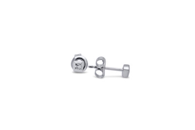 Oorstekers 14kt wit goud met zirkonium - 30-00619-1055 Oorstekers 14kt wit goud met zirkonium - 30-00619-1055