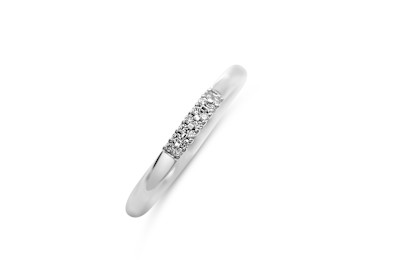 Trouwring - alliance - ring 18kt wit goud met briljant - 50-01037-1275 - maat 52