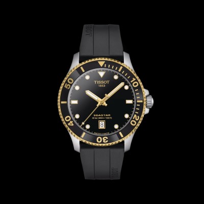 Tissot - Seastar Bicolor met zwart rubberen band - T120.410.27.051.00