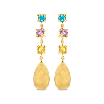 Femme adoree - oorhangers in 18kt geel goud - F06s0646 Femme adoree - oorhangers in 18kt geel goud - F06s0646