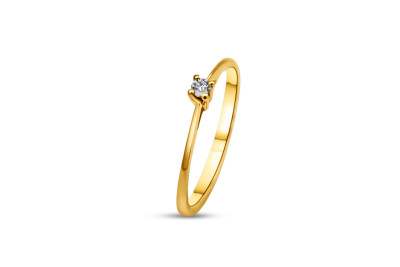 Giorgio Visconti - Solitair in 18kt geel goud met briljant - AG10157E Giorgio Visconti - Solitair in 18kt geel goud met briljant - AG10157E
