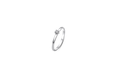 Giorgio Visconti - solitair - verlovingsring - 18kt wit goud met briljant - AB15394 - 5 - maat 52 Giorgio Visconti - solitair - verlovingsring - 18kt wit goud met briljant - AB15394 - 5 - maat 52