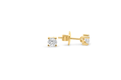 Oorstekers 18kt geel goud met briljant - 30-00449-1270 Oorstekers 18kt geel goud met briljant - 30-00449-1270