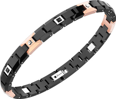 Zancan - Armband in zwarte keramiek met rosékleurig staal - EHB161