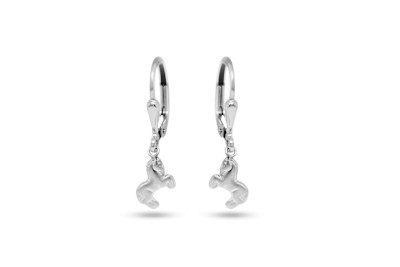 Oorslingers met haak zilver - paardjes - 32-70549-099