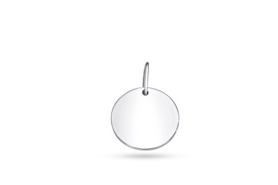 Hanger graveerplaatje 14kt wit goud - 12mm - 40-01593-0055