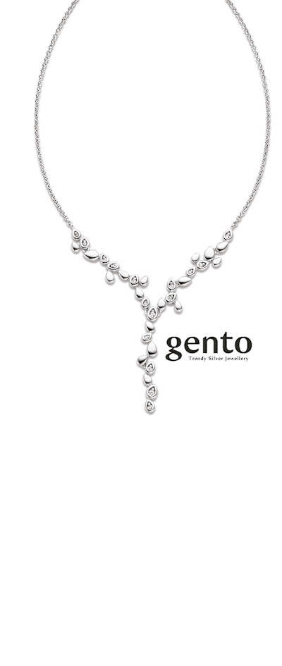 Gento - Ketting in zilver met zirkonium - GB124 Gento - Ketting in zilver met zirkonium - GB124