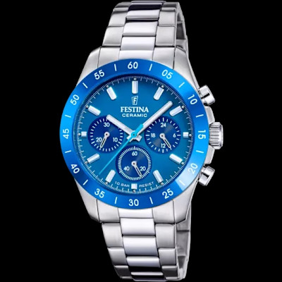 Festina - Horloge unisex met blauw ceramische lunette - F20693/4 Festina - Horloge unisex met blauw ceramische lunette - F20693/4