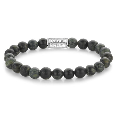 Rebel&Rose - Green Rocks - 8mm L - RR-80107-S-L