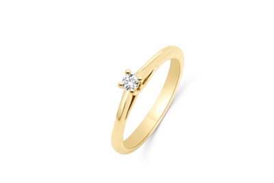 Giorgio Visconti - Solitair - 18kt geel goud met briljant - AG16261B
