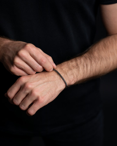 Gemini - Armband in zwart staal - Cito Black m-l
