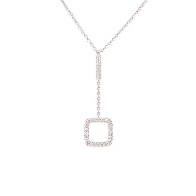 Collier 18kt wit goud met briljant - 10C0060W Collier 18kt wit goud met briljant - 10C0060W