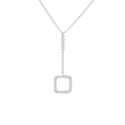 Collier 18kt wit goud met briljant - 10C0060W