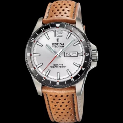 Festina - Herenhorloge op leder in titanium - F20699/1 Festina - Herenhorloge op leder in titanium - F20699/1