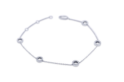 Armband in 18kt wit goud met briljant - 10a0186W Armband in 18kt wit goud met briljant - 10a0186W