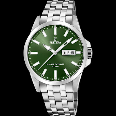 Festina - Herenhorloge met dag en datum groen  - F20357/5