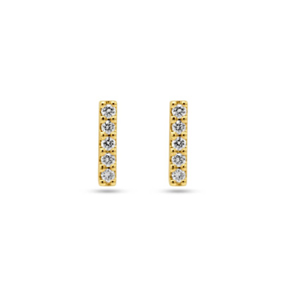 Oorknoppen in 18kt geel goud met briljant - E10O0187G