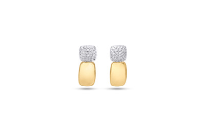 Oorhangers 14kt met zirkonium Oorhangers 14kt met zirkonium