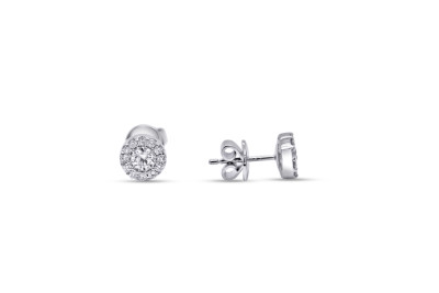 Oorstekers 18kt wit goud met briljant 0,62ct - 30-00370-1275 Oorstekers 18kt wit goud met briljant 0,62ct - 30-00370-1275
