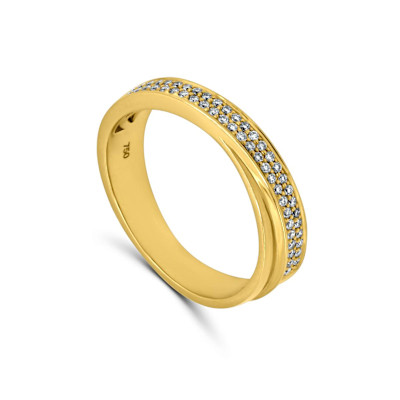 Ring in 18kt geel goud met briljant - E10R0196G