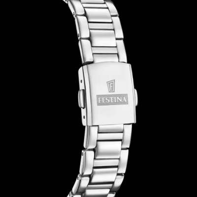 Festina - Dameshorloge in staal met rosékleurige accenten - Solar Energy - F20658/3