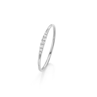 Ring - trouwring - 18kt wit goud met briljant - RWL1336W Ring - trouwring - 18kt wit goud met briljant - RWL1336W