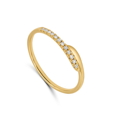 Ring in 18kt geel goud met briljant - E08R0838G