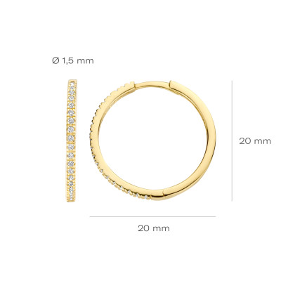 Blush - Creolen in 14kt geel goud met zirkonium - 7306YZI