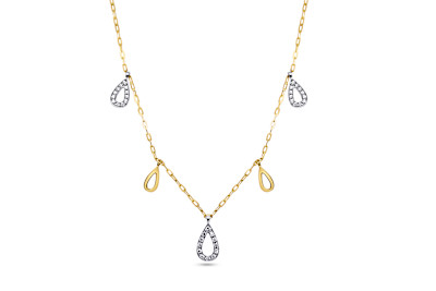 Giorgio Visconti - collier - 18kt geel goud met briljant - GH40163 Giorgio Visconti - collier - 18kt geel goud met briljant - GH40163