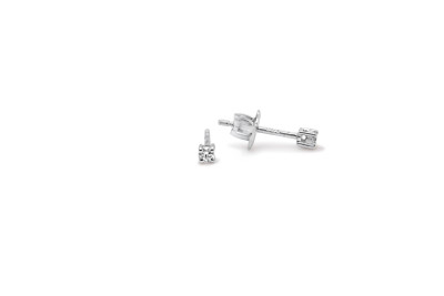 Oorstekers 18kt wit goud met zirkonium - 30-00230-1075 Oorstekers 18kt wit goud met zirkonium - 30-00230-1075