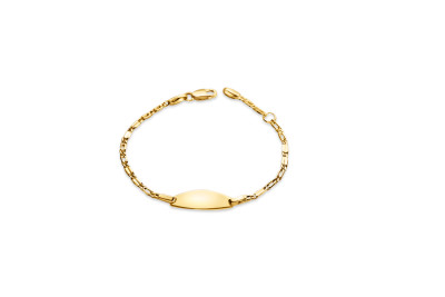 Babynaamplaat 18kt geel goud Babynaamplaat 18kt geel goud