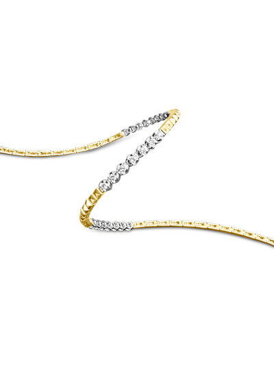 Giorgio Visconti - Rivière armband in 18kt wit en geel goud met briljant - BRX40086Y