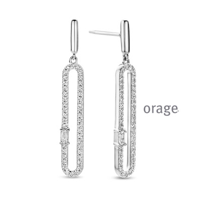 Orage - Oorhangers in zilver met zirkonium - BB357
