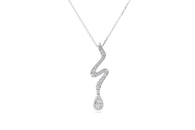 Giorgio Visconti - Collier 18kt wit goud met briljant - GB39463 Giorgio Visconti - Collier 18kt wit goud met briljant - GB39463