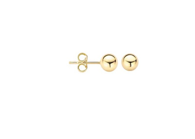 Oorstekers 14kt geel goud - bol 5mm - 30-00705-0050 Oorstekers 14kt geel goud - bol 5mm - 30-00705-0050