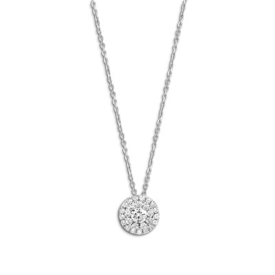 Halsketting in 18kt wit goud met briljant - C44 Halsketting in 18kt wit goud met briljant - C44
