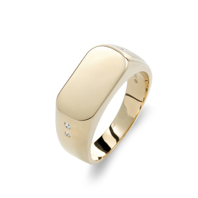 Herenring - 18kt geel goud met briljant - R2639MYN22 Herenring - 18kt geel goud met briljant - R2639MYN22