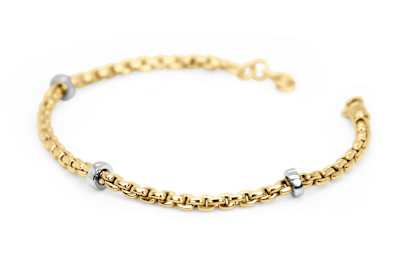 Armband 14kt bi-color - 18cm - 20cm Armband 14kt bi-color - 18cm - 20cm