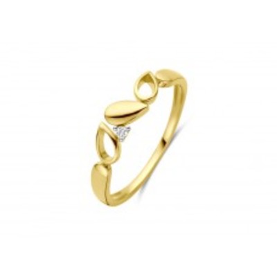 Ring in 18kt wit en geel goud met briljant - GR4949BB