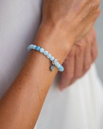 Didyma - Armband met edelstenen voor dames - Aquamarijn - NE1  xs