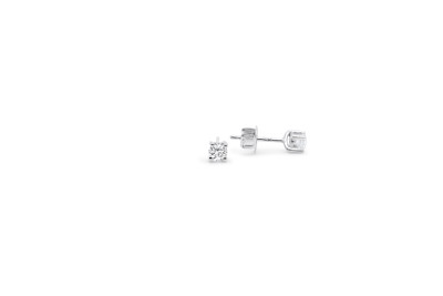 Oorstekers 14kt wit goud met zirkonium - 30-00443-1055 Oorstekers 14kt wit goud met zirkonium - 30-00443-1055
