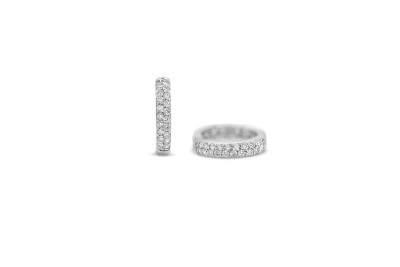 Creolen 18kt wit goud met briljant - 37-00066-1275 Creolen 18kt wit goud met briljant - 37-00066-1275