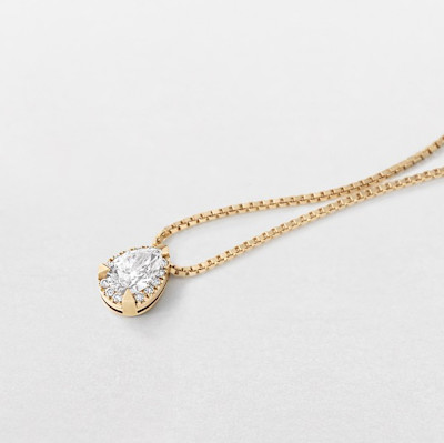 Giorgio Visconti - Halsketting in 18kt geel goud met briljant - GG39451D