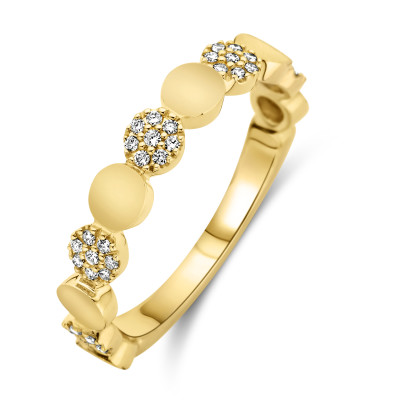 Ring in 18kt geel goud met briljant - E10R0243G/53 Ring in 18kt geel goud met briljant - E10R0243G/53