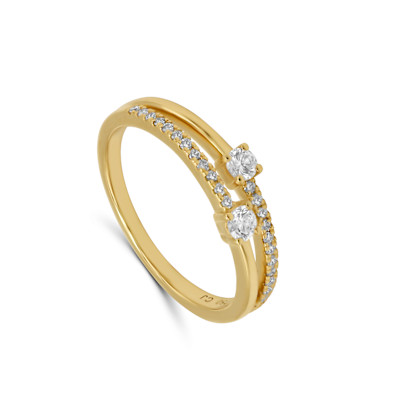 Ring in 18kt geel goud met briljant - E08R0837G /53