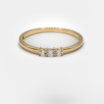 Ring alliance 18kt geel goud met briljant - 10R0157G - 54 Ring alliance 18kt geel goud met briljant - 10R0157G - 54