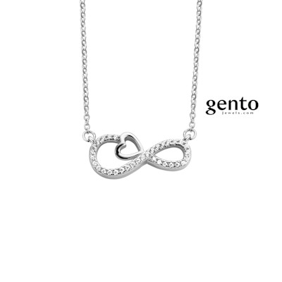 Gento - Halsketting met infinity/hartje - VL42/43