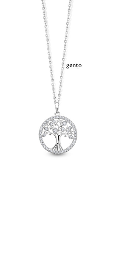 Gento - Halsketting met hanger - levensboom - VL127/43