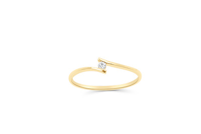 Giorgio Visconti - Solitair in 18kt geel goud met briljant - AG15722