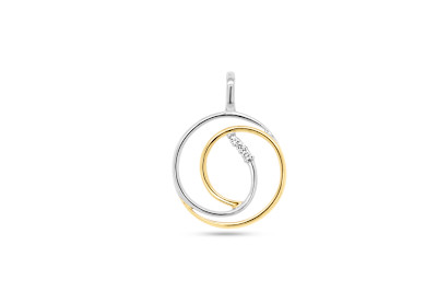 Hanger 18kt goud bi-color met briljant - 40-71083-1272